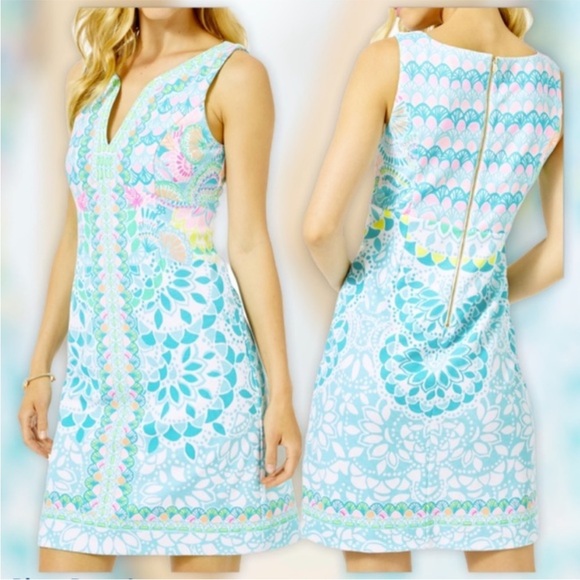 🆕 RARE Lilly Pulitzer Vibrant Sleeveless Dress with Floral Pattern 🌟Holy Grail🌟